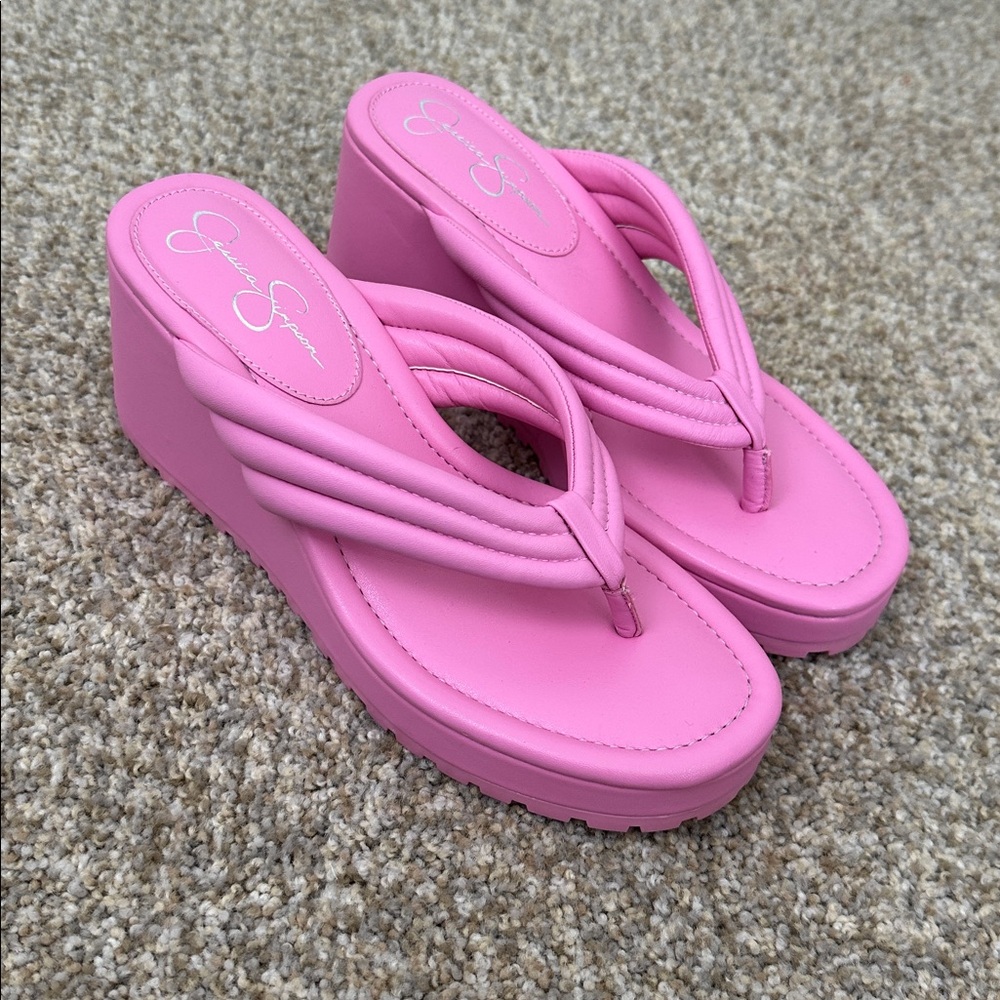 Jessica Simpson Pink Platform Sandals